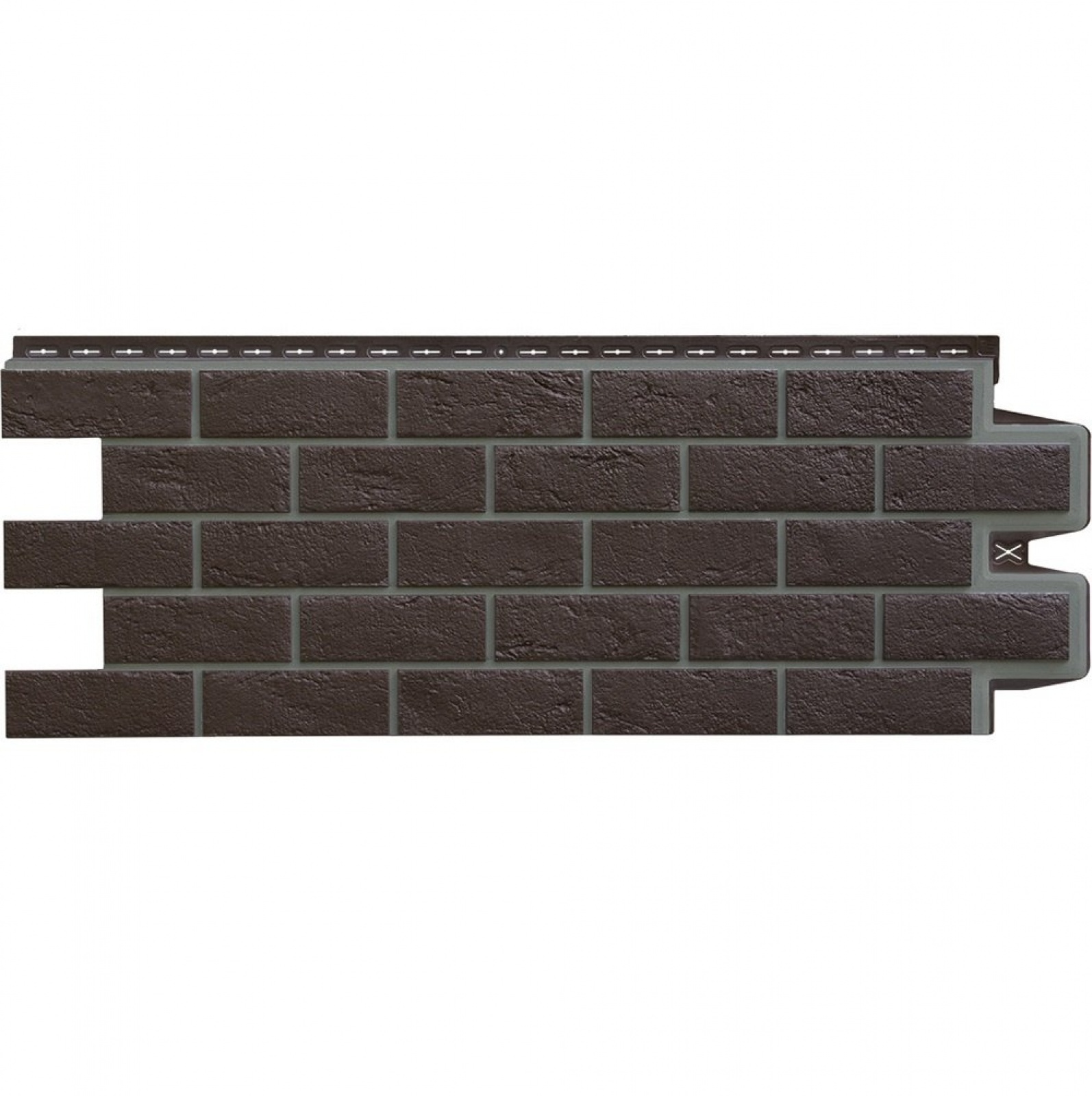 Фасадная панель Grand Line Состаренный кирпич Design Шоколадный