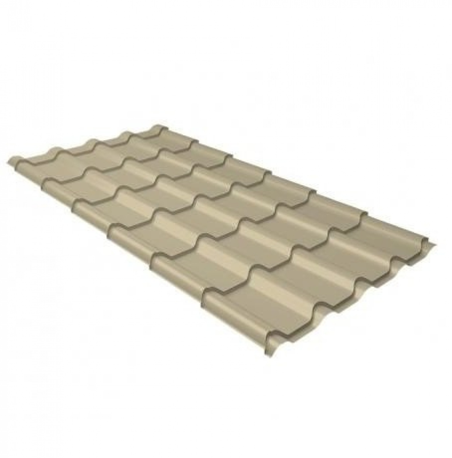 Металлочерепица камея 0,5 Satin RAL 1015 светлая слоновая кость