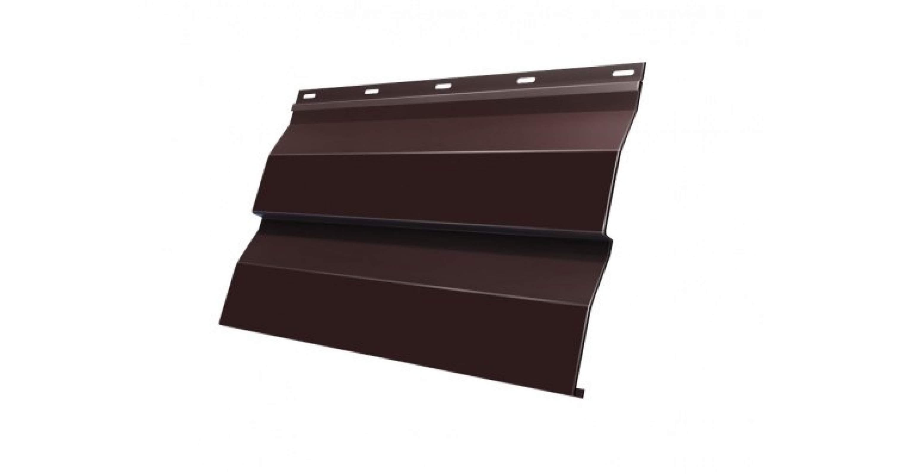 Металлический сайдинг Корабельная Доска 0,265 Grand Line 0,5 PurPro Matt 275 RAL 8017 шоколад