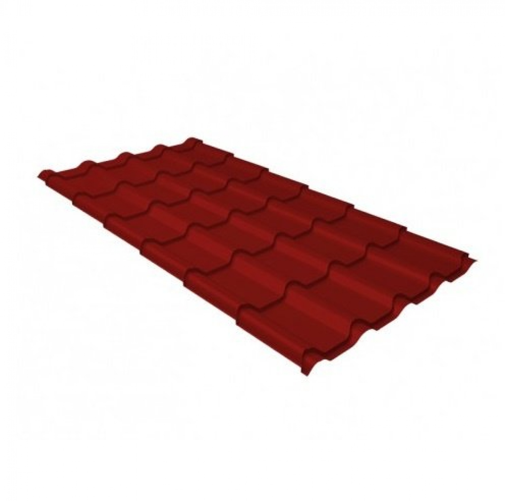 Металлочерепица камея 0,5 Satin RAL 3011 коричнево-красный