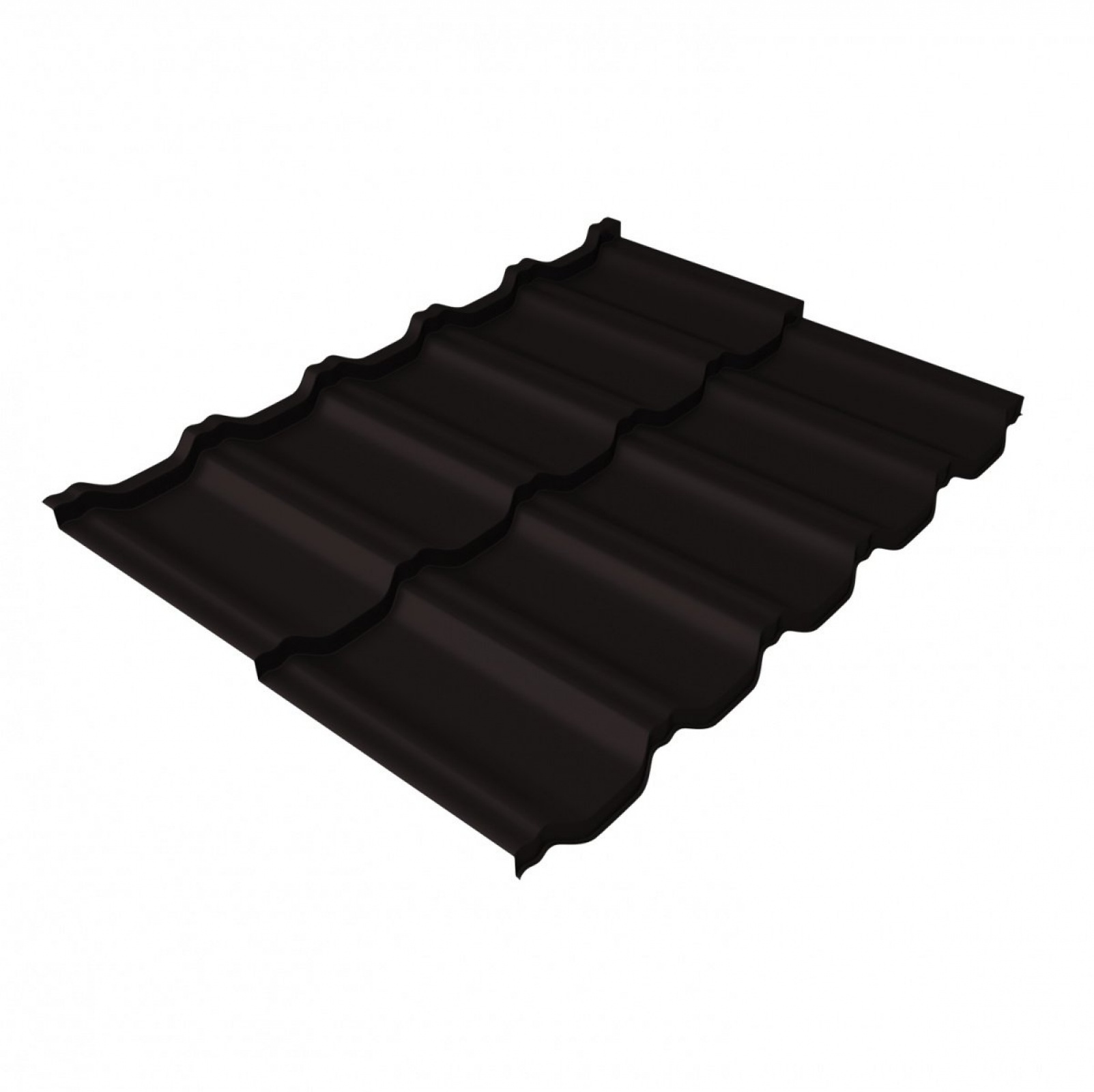 Металлочерепица Квинта Uno Grand Line c 3D резом 0,5 Drap TX RAL 9005 черный