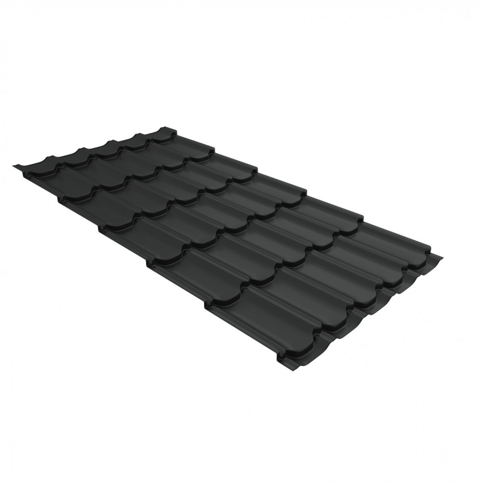 Металлочерепица квинта плюс 0,5 Drap TX RAL 7016 антрацитово-серый