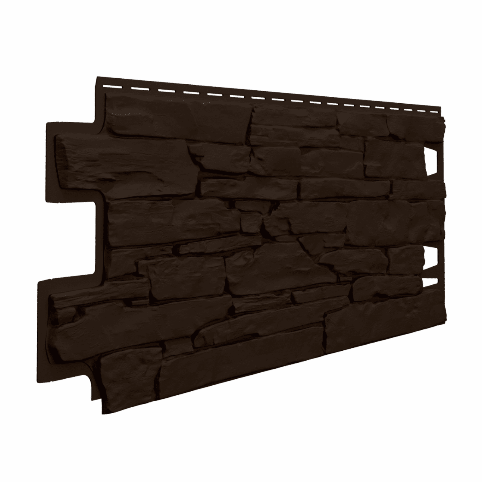 Фасадная панель Технониколь Оптима Камень Темно-коричневый