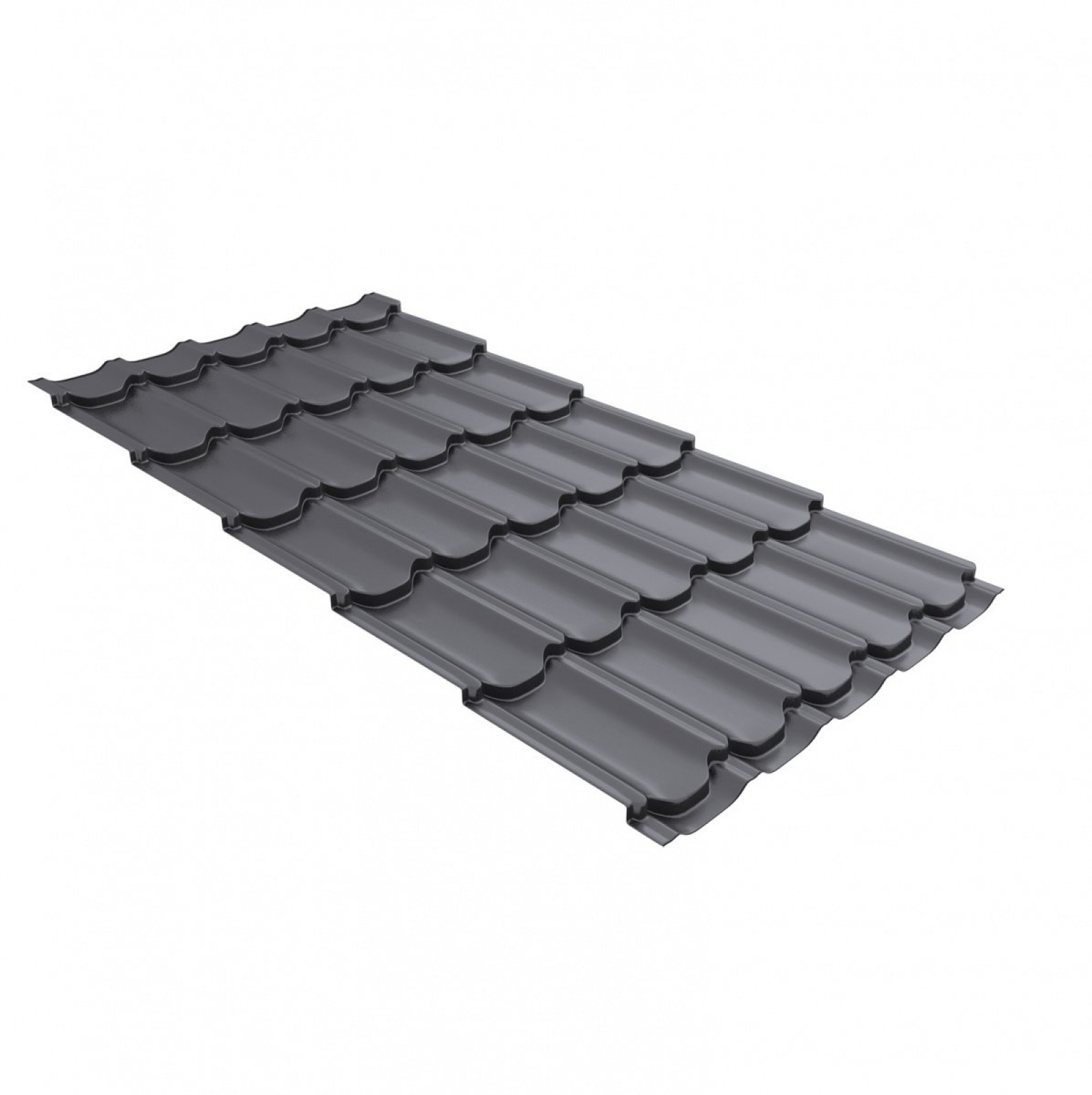 Металлочерепица квинта плюс 0,5 PE RAL 7004 сигнальный серый