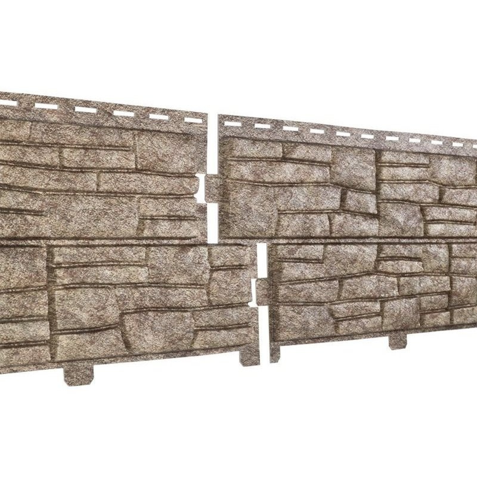 Фасадная панель Ю-Пласт Стоун хаус Сланец (Бурый)