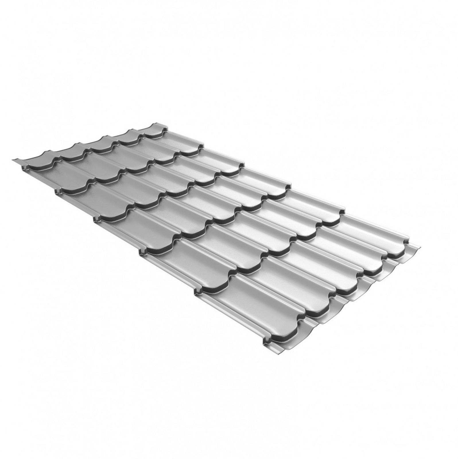 Металлочерепица квинта плюс 0,5 Satin RAL 9003 сигнальный белый