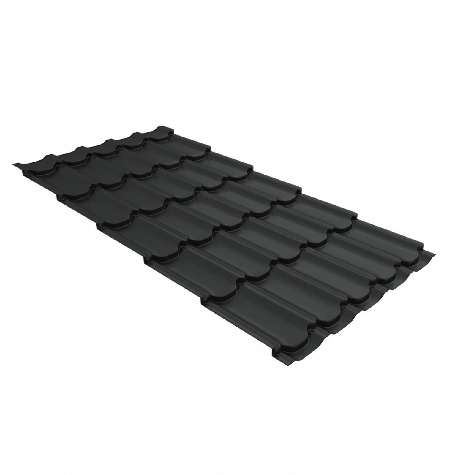 Металлочерепица квинта плюс 0,5 Velur X RAL 7016 антрацитово-серый