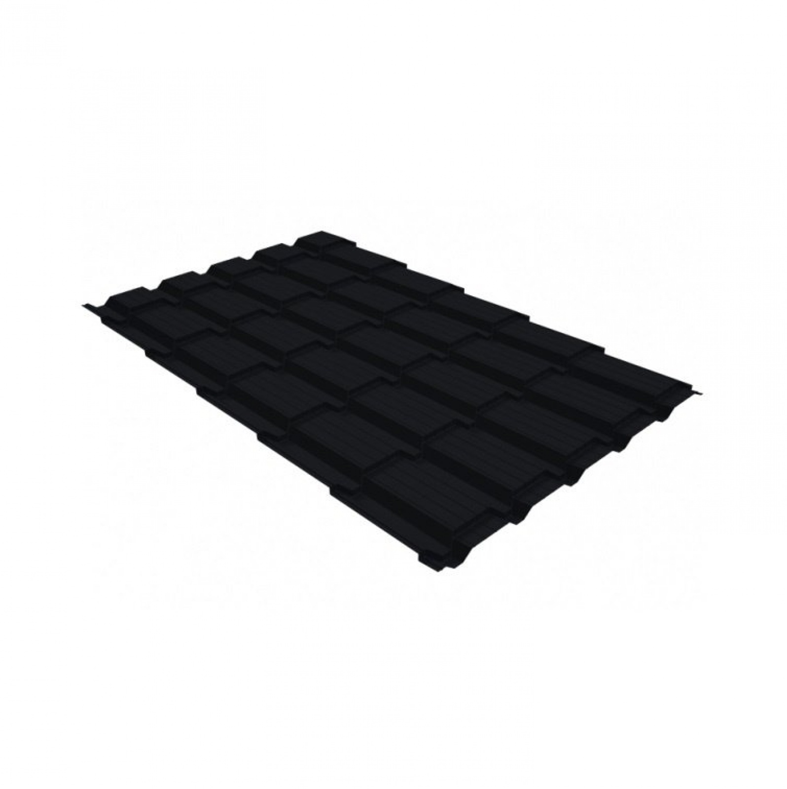 Металлочерепица Квадра Профи Grand Line 0,5 PurPro Matt 275 RAL 9005 черный
