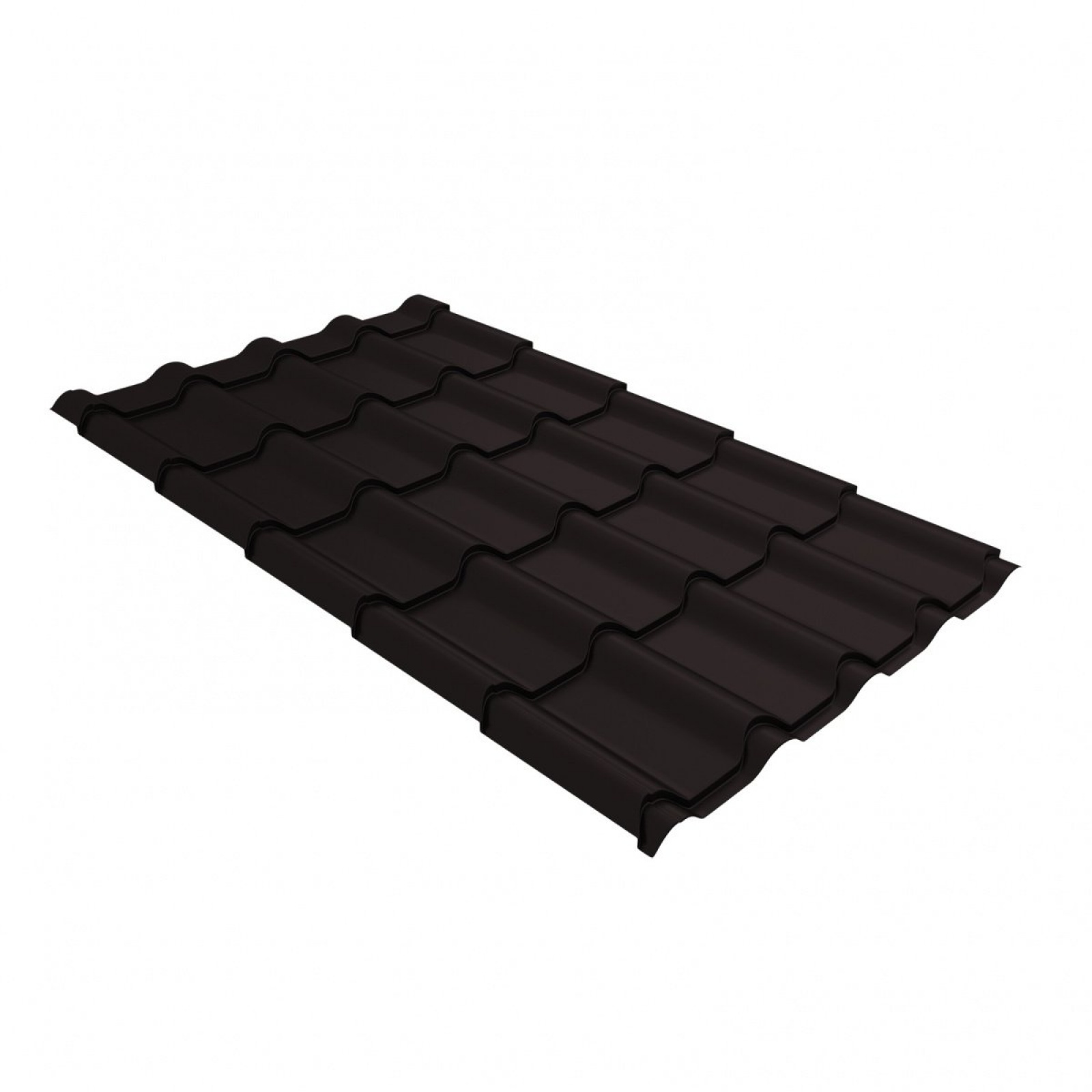 Металлочерепица камея 0,5 Rooftop Бархат RAL 9005 черный