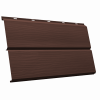 Металлический сайдинг ЭкоБрус 3D 0,345 Grand Line 0,45 Drap TwinColor с пленкой RAL 8017 шоколад