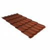 Металлочерепица квинта плюс 0,5 Satin Matt RAL 8004 терракота