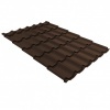 Металлочерепица классик 0,5 Satin Matt TX RAL 8017 шоколад