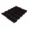 Металлочерепица Квинта Uno Grand Line c 3D резом 0,5 Drap TX RAL 9005 черный