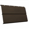 Металлический сайдинг ЭкоБрус 3D 0,345 Grand Line 0,5 GreenCoat Pural BT, matt с пленкой RR 32 темно-коричневый