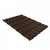Металлочерепица классик 0,5 Satin Matt RAL 8017 шоколад