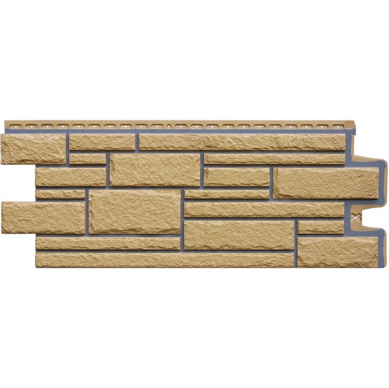 Фасадная панель Grand Line Камелот Design Песочный шов RAL7004