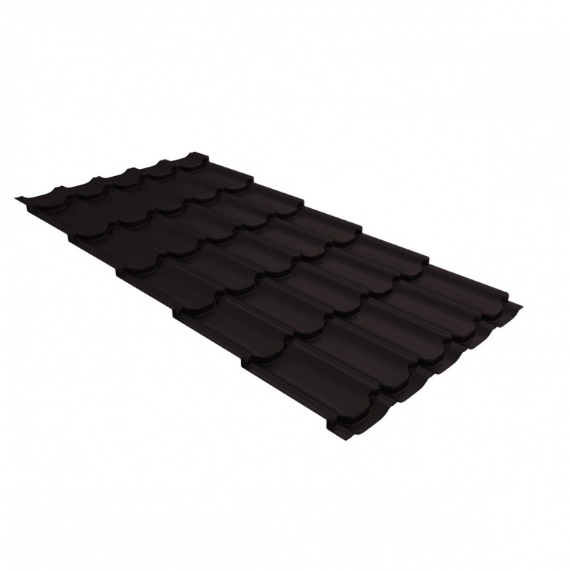 Металлочерепица квинта плюс 0,5 Satin RAL 9005 черный