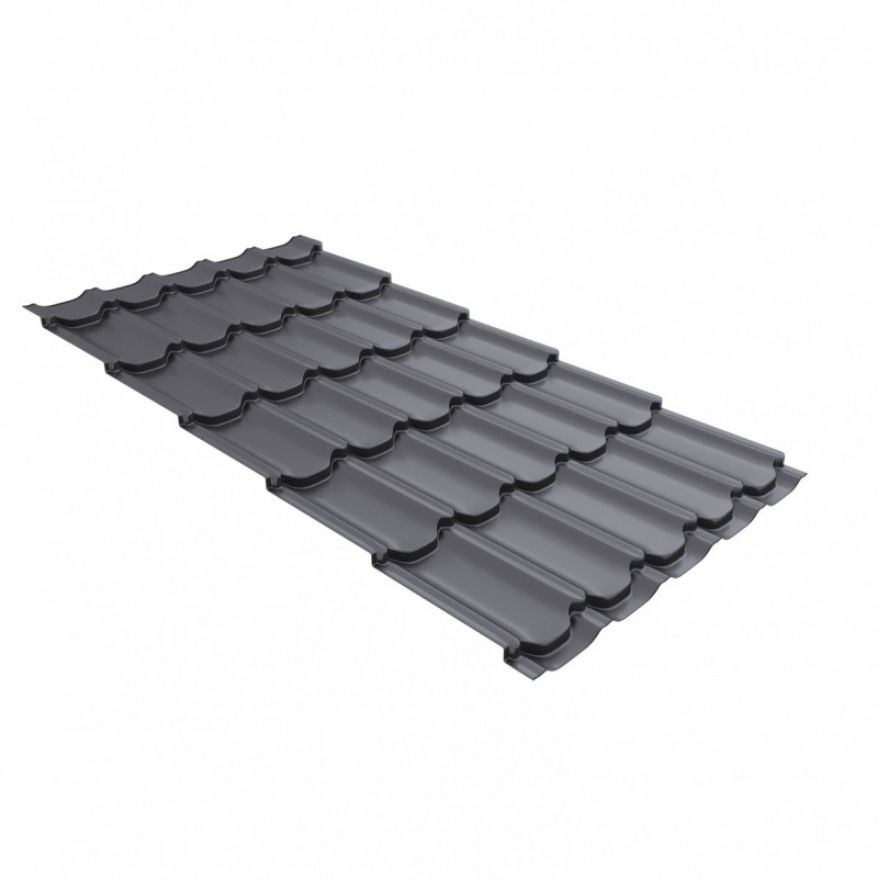 Металлочерепица квинта плюс 0,5 PE RAL 7004 сигнальный серый