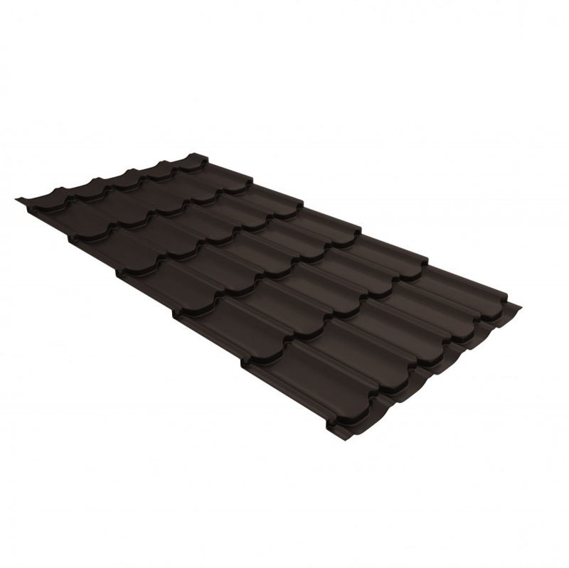Металлочерепица квинта плюс 0,5 PurPro RR 32 темно-коричневый