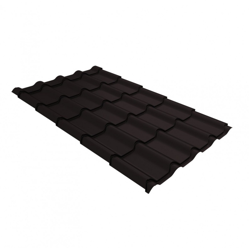 Металлочерепица камея 0,5 Satin Matt TX RAL 9005 черный