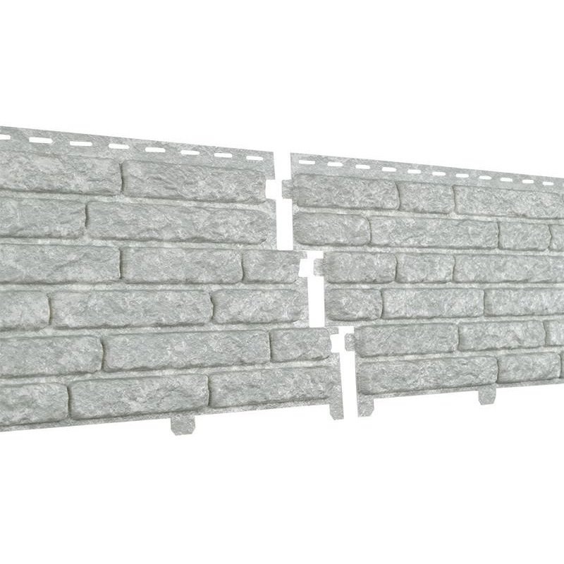 Фасадная панель Ю-Пласт Стоун хаус Кварцит (Светло-Серый)