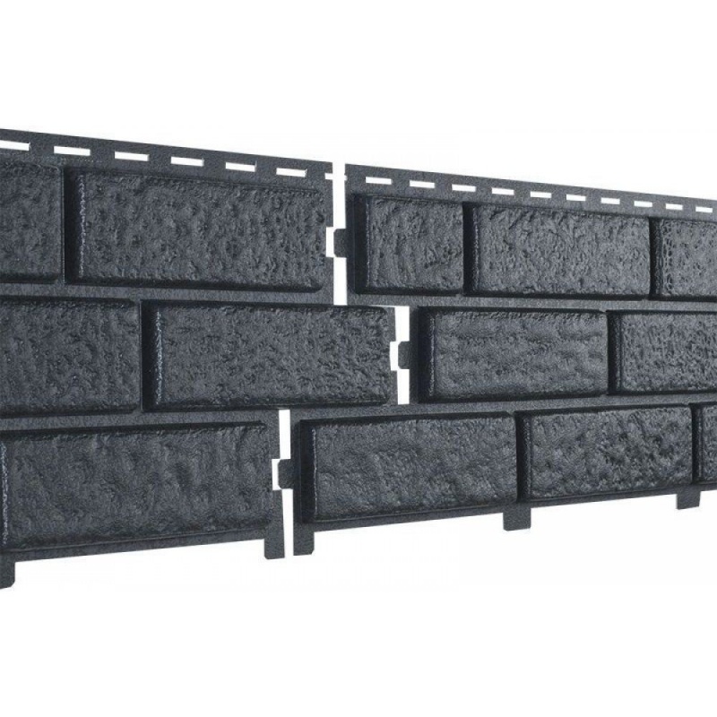 Фасадная панель Ю-Пласт Стоун хаус Кирпич (Графитовый)