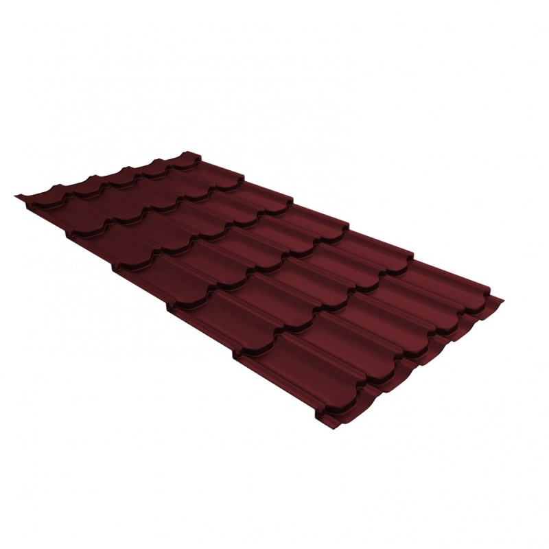 Металлочерепица квинта плюс 0,5 Satin RAL 3005 красное вино