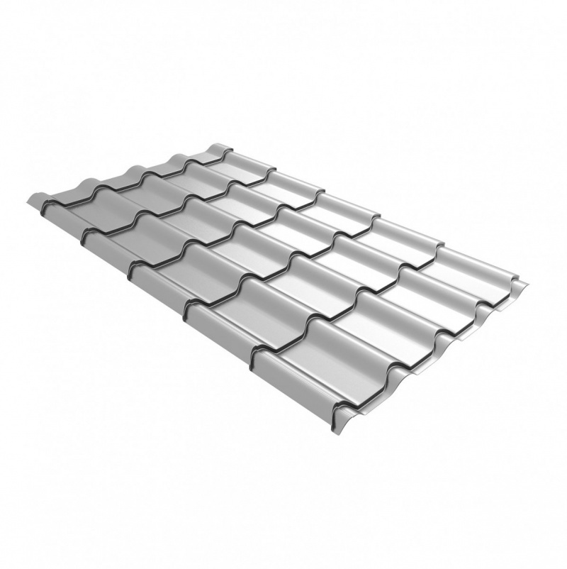 Металлочерепица камея 0,5 Satin RAL 9003 сигнальный белый