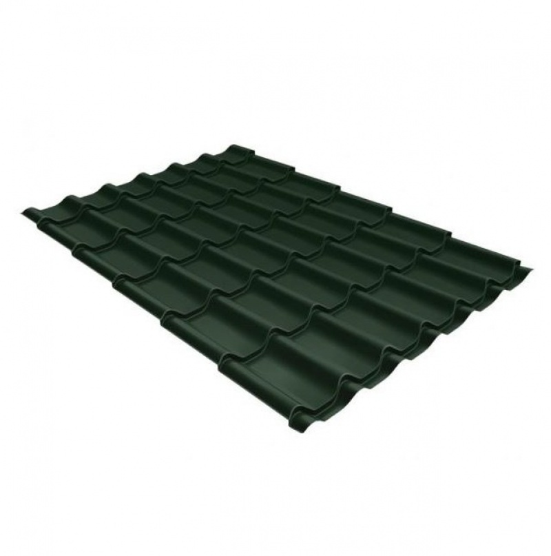Металлочерепица классик 0,5 Satin RAL 6005 зеленый мох