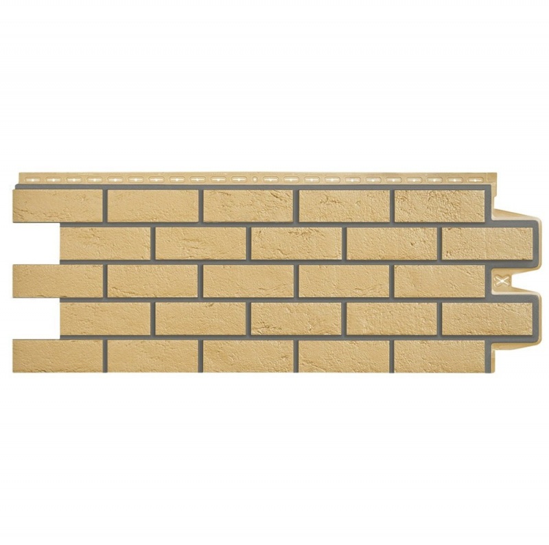 Фасадная панель Grand Line Состаренный кирпич Design Песочный