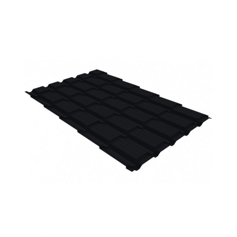Металлочерепица Квадра Профи Grand Line 0,5 PurPro Matt 275 RAL 9005 черный
