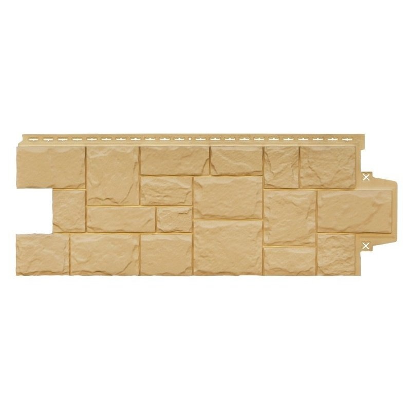 Фасадная панель Grand Line Крупный камень Classic Песочный