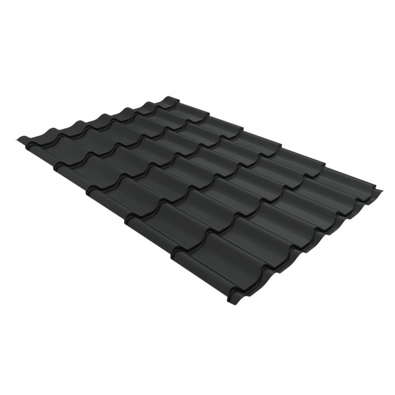Металлочерепица классик 0,5 Satin Matt TX RAL 7016 антрацитово-серый